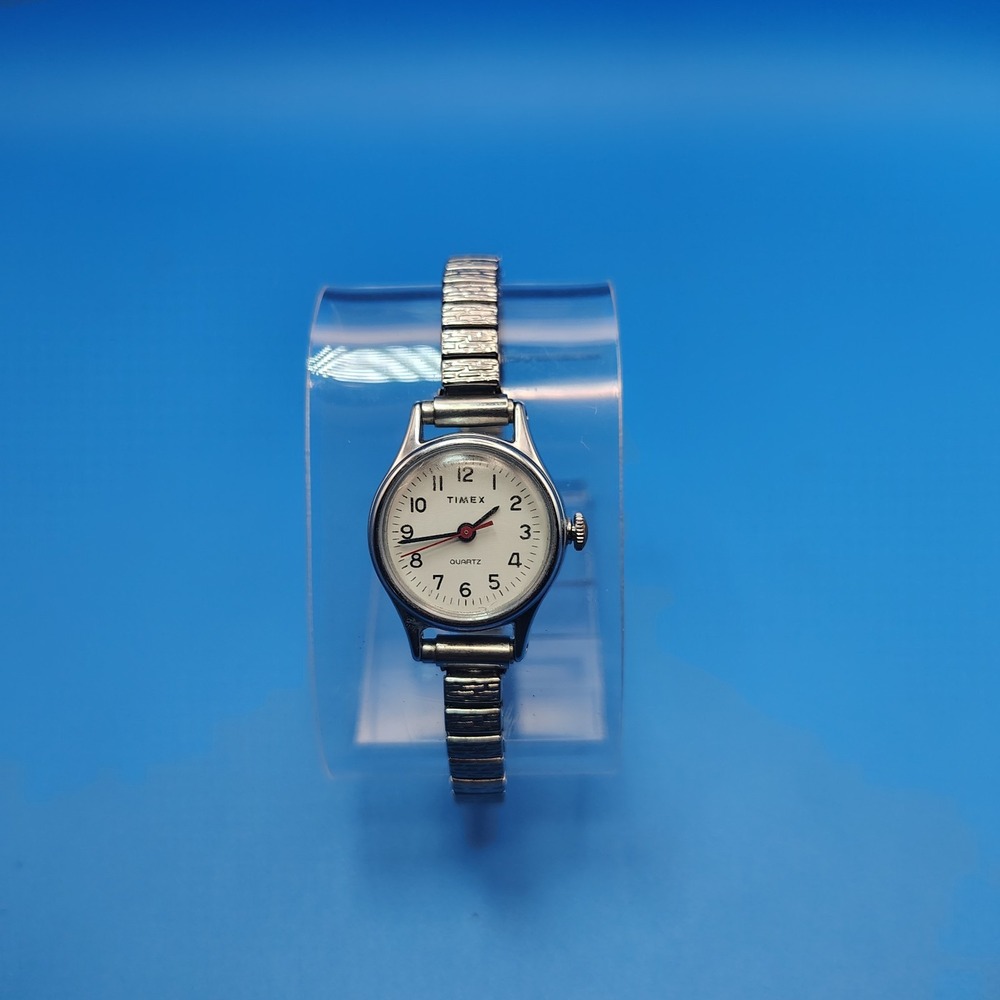 Vintage 1995 Timex 20mm Women's Stainless Steel‎ Quartz Cocktail Watch Restored - Picture 2 of 8